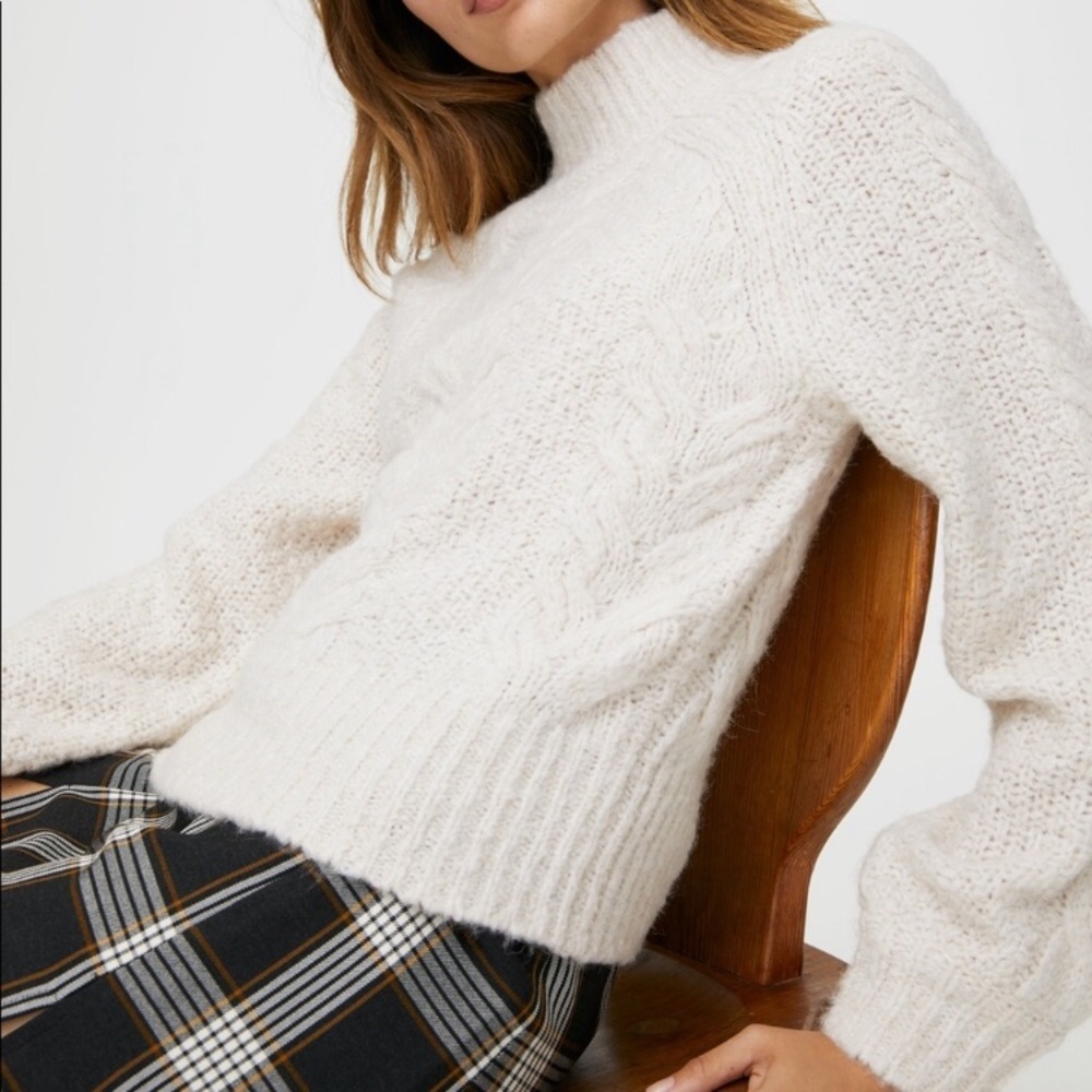 SUNDAY BEST Melly Sweater Alpaca Wool XS White ARITZIA